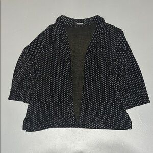 Softwear by Mark Singer Black and White Button Down Cardigan (Women’s Large)
